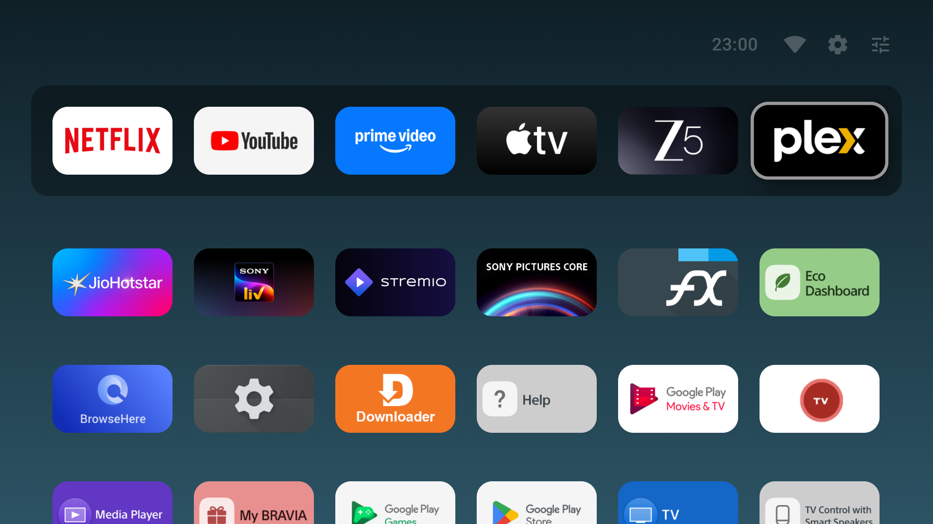 AT4K launcher screenshot showing app grid